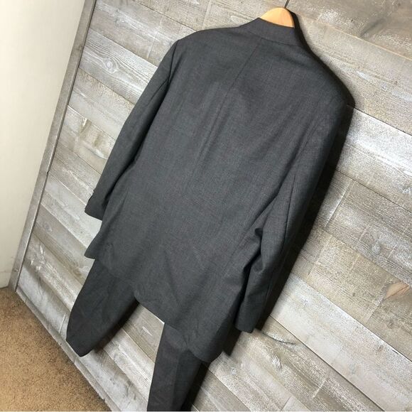 Kasper 42R vintage 100% new wool blazer suit grey men set 42R - Picture 2 of 6